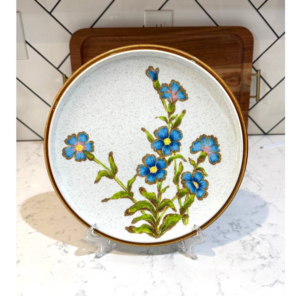vintage Mikasa Natural Beauty stoneware plate discontinued "Cornflower" pattern